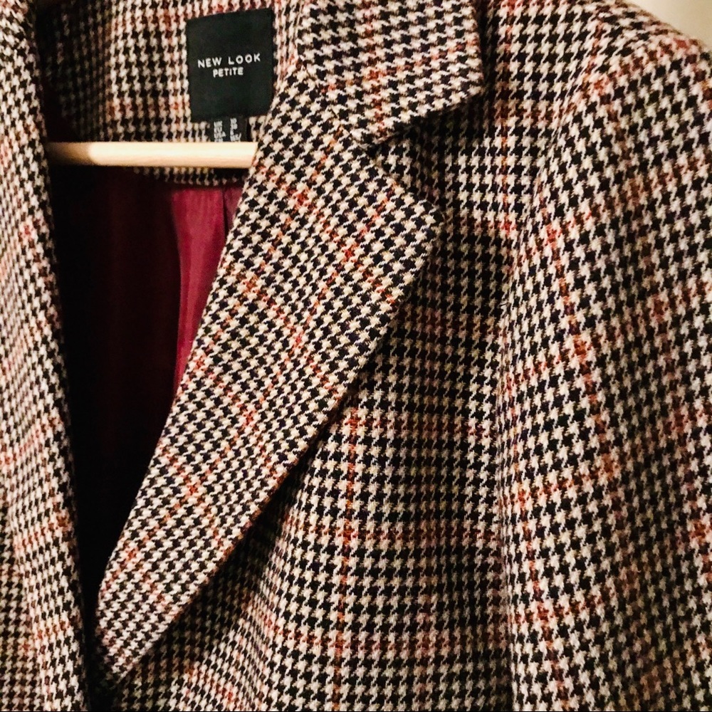 ASOS New Look Petite tailored coat in check